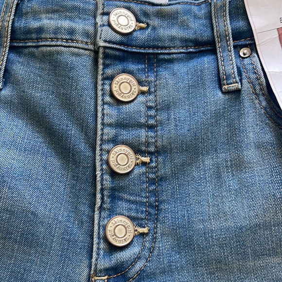 NWT Skinnygirl Button Fly Wide Leg Cropped High Rise Stretch Jean - Picture 4 of 11